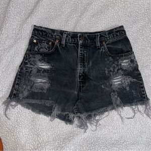 Levi’s distressed jean shorts